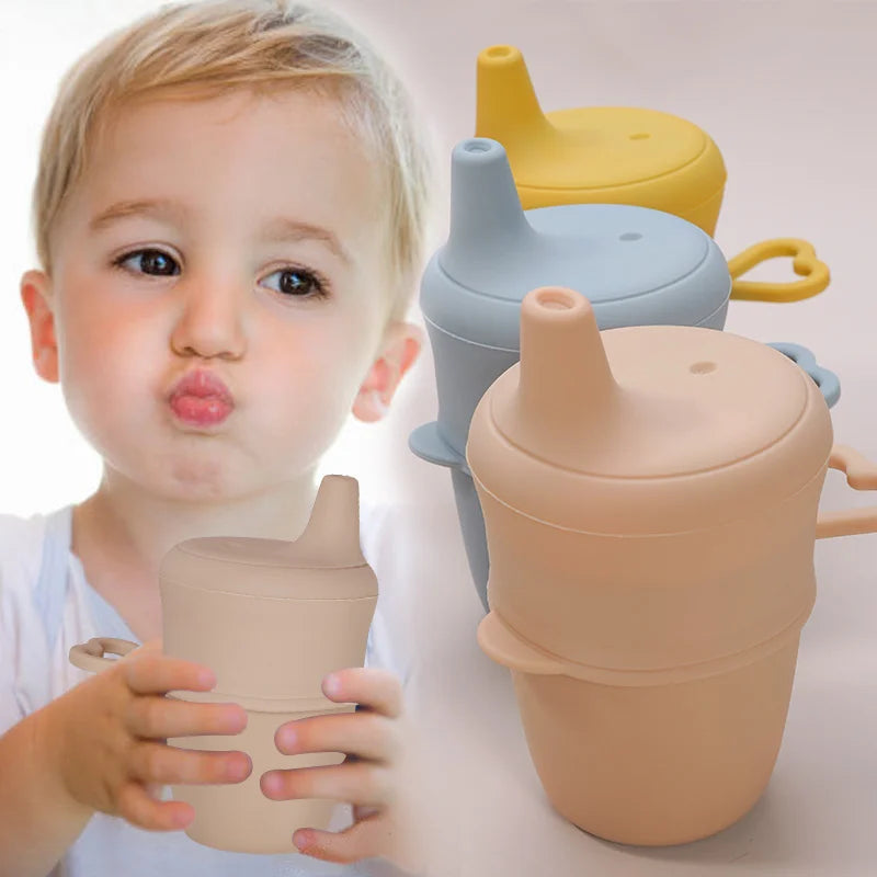 Portable Drinkware Baby Food Storage Snacks Cup Infant BPA Free Sippy Cup Silicone Feeding Accession For Kids Christmas gift