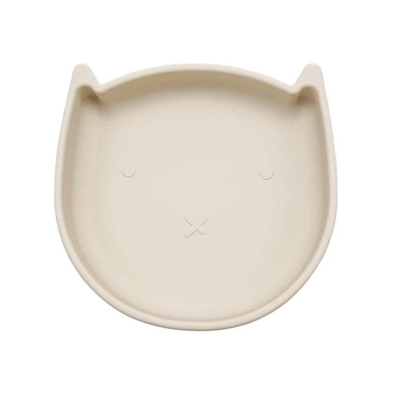 Food Grade Silicone Dish For Babies BPA Free Cartoon Cat Children Dishes Toddle Training Tableware Feeding Bowls Baby Stuff