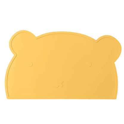 1PC Silicone Baby Placemat Waterproof Food Grade Table Mat Heat Insulation Baby Tableware Cute Cartoon Bear Shape Baby Stuff