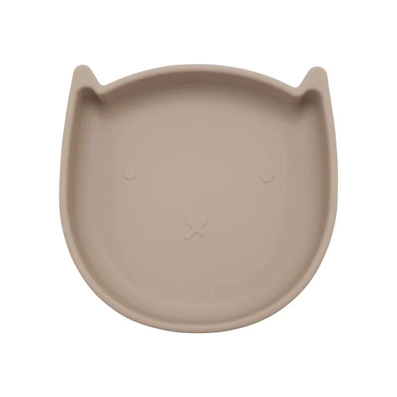 Food Grade Silicone Dish For Babies BPA Free Cartoon Cat Children Dishes Toddle Training Tableware Feeding Bowls Baby Stuff