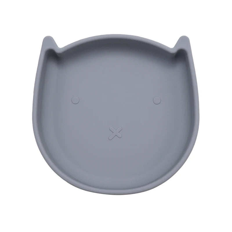 Food Grade Silicone Dish For Babies BPA Free Cartoon Cat Children Dishes Toddle Training Tableware Feeding Bowls Baby Stuff